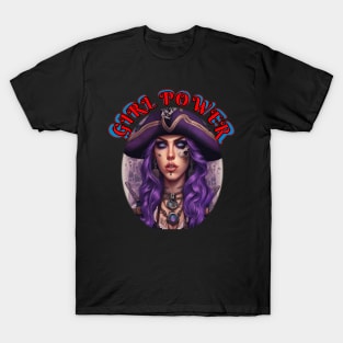 Girl power, purple pirate girl T-Shirt